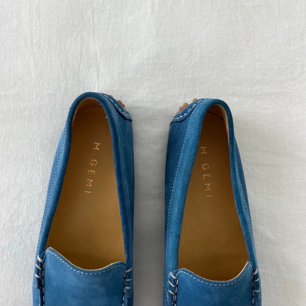 M. Gemi The Felize Suede Blue Moccasin Loafer Shoes Size 38.5 / US 8 - Picture 3 of 10